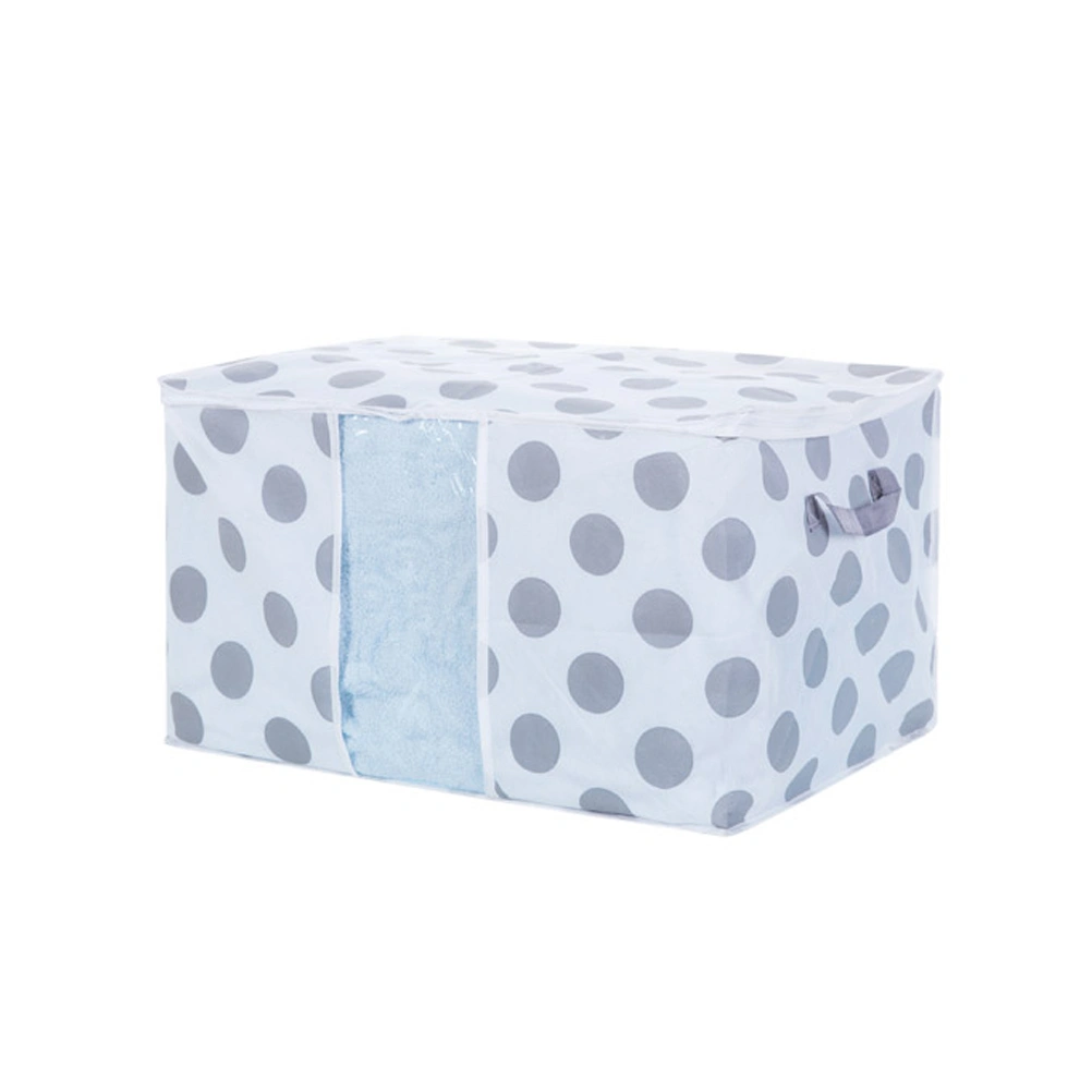 Storage Bag Non-woven Fabrics Dot Foldable Closet Box Pouches for Clothes Blanket Quilt - Size L