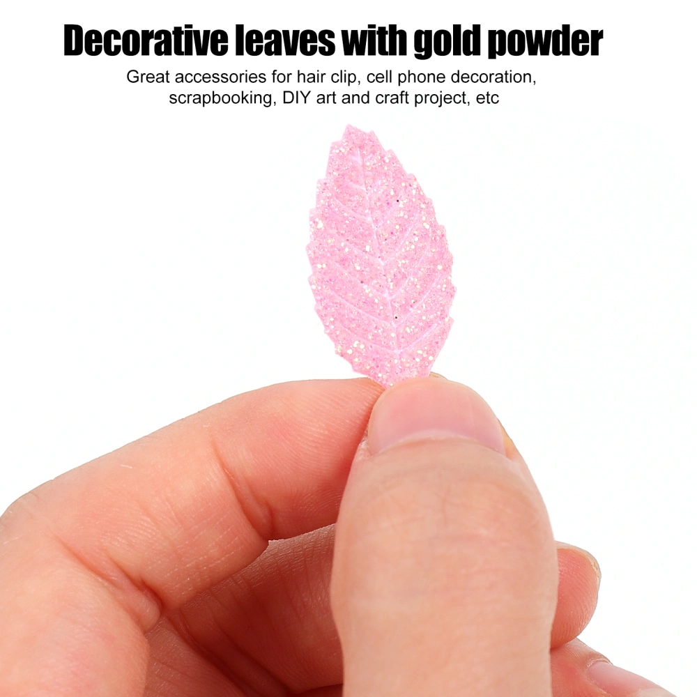 50 Pcs Creative Simulation Leaf Hairpin Patches Hair Clip DIY Hair Accessories