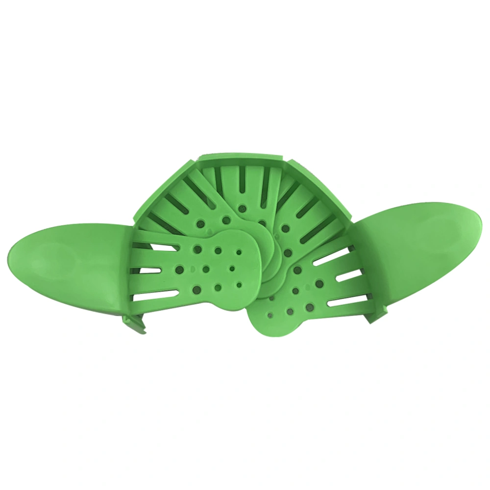 1PC Stretch Drain Tool Pot Water Filter Foldable Soup Funnel Silicone Liquid Diversion Drainer for Home Use (Green)