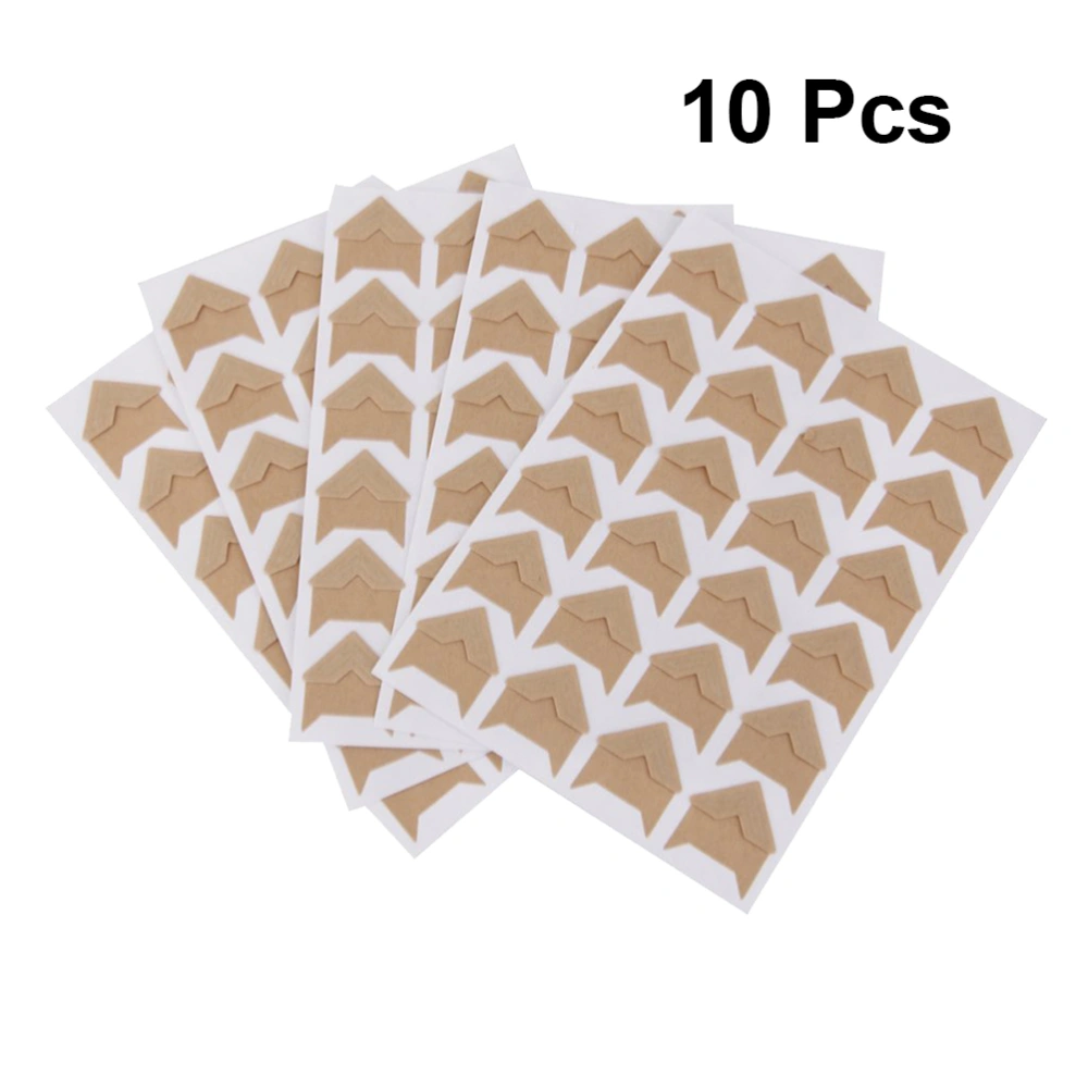 10 Sheets Photo Mounting Corners Self-adhesive Paper Photo Corner Stickers DIY Picture Accessories for Diary Album