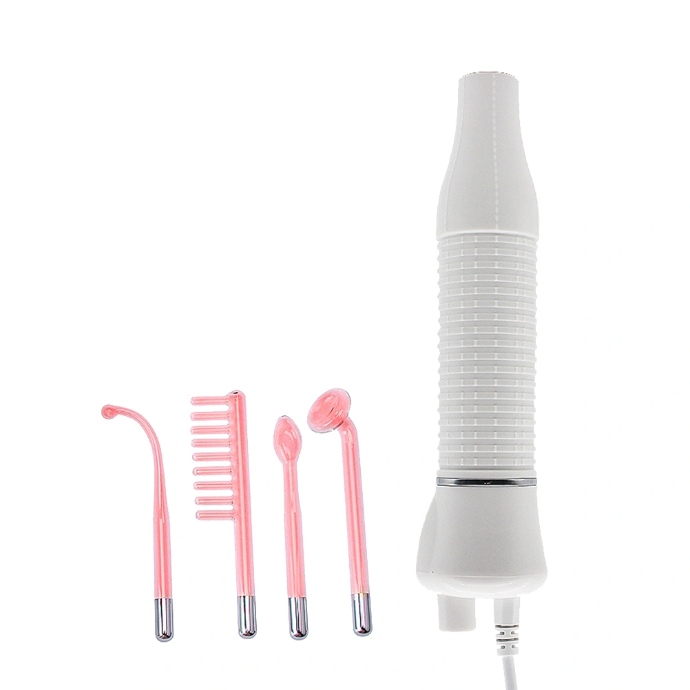 High Frequency Wand High Frequency Electrotherapy Beauty Device Portable Manual Electrotherapy Stick with US Plug (Red Light)