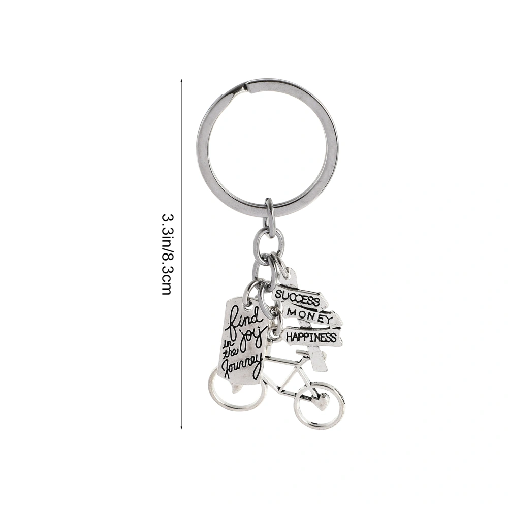 Travel Themed Keychain Creative Metal Key Ring Bag Hanging Ornament Retire Gift