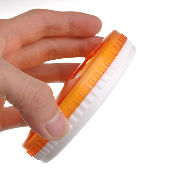 Circular Rotating Pill Case Tablet Container (Orange)