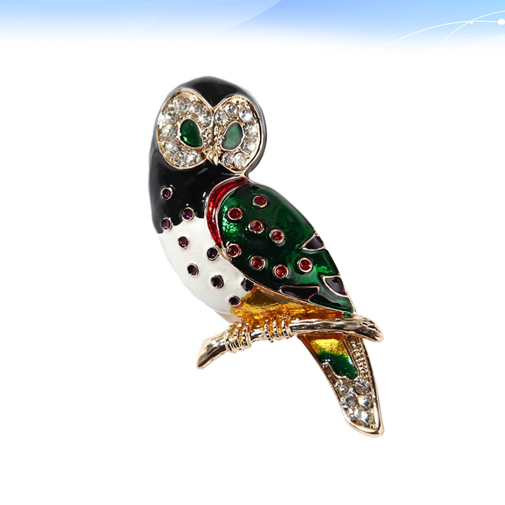 Fashion Cartoon Brooch Simple Alloy Owl Shaped Enamel Pin Dripping Oil Badge Women Girls Shirt Backpack Boutonnieres