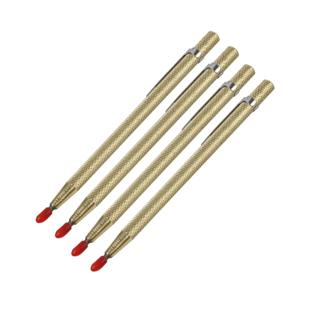 4 Pcs Tungsten Carbide Scribe Etching Engraving Pen Carve Engraver Scriber Tools for Stainless Steel Ceramics and Glass (Golden)