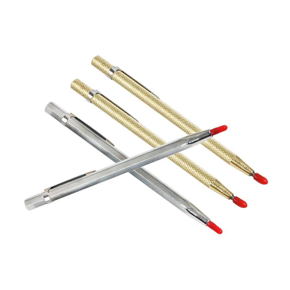 4 Pcs Tungsten Carbide Scribe Etching Engraving Pen Carve Engraver Scriber Tools for Stainless Steel Ceramics and Glass (Golden)