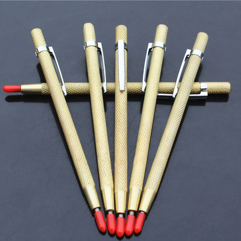 4 Pcs Tungsten Carbide Scribe Etching Engraving Pen Carve Engraver Scriber Tools for Stainless Steel Ceramics and Glass (Golden)
