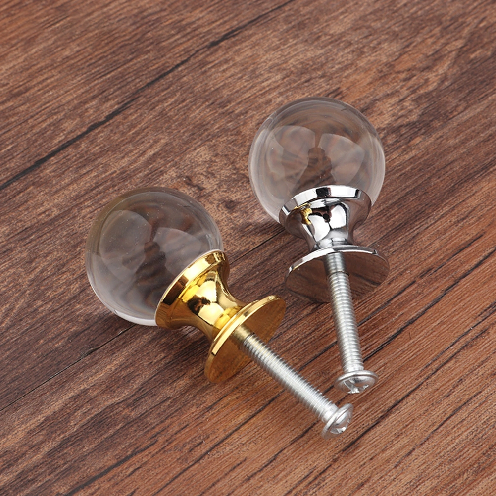 4Sets Crystal Glass Drawer Knobs Crystal Ball Dresser Knobs Cabinet Handles