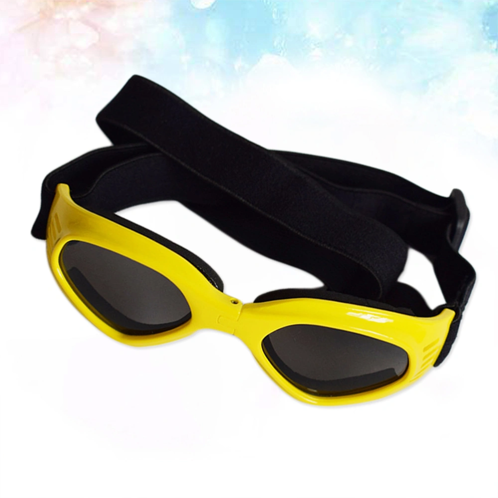 Fashion Triangle Dog Sunglasses Cat Dog Goggles Pet Accessories Glasses Eyewear Eyeglass (Yellow)