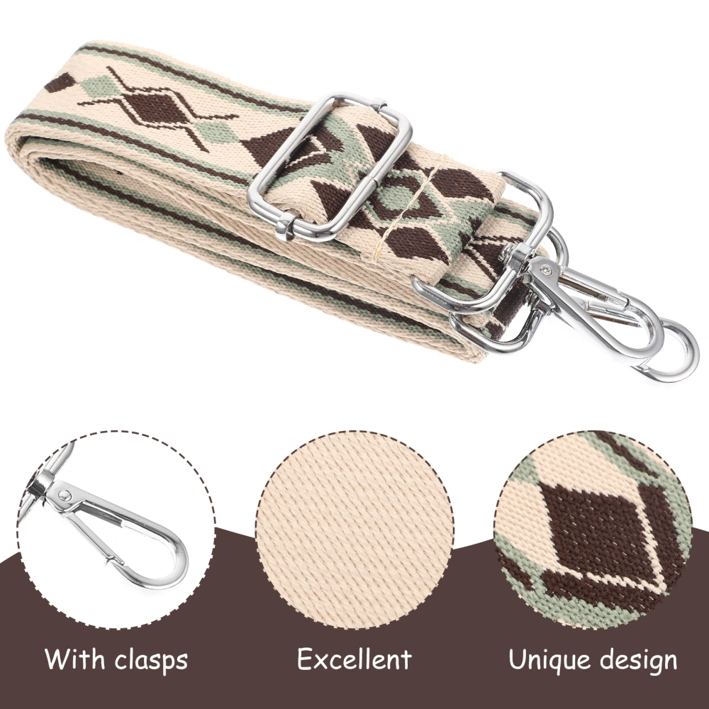 National Style Bag Strap Bag Shoulder Strap Adjustable DIY Bag Strap with Hook