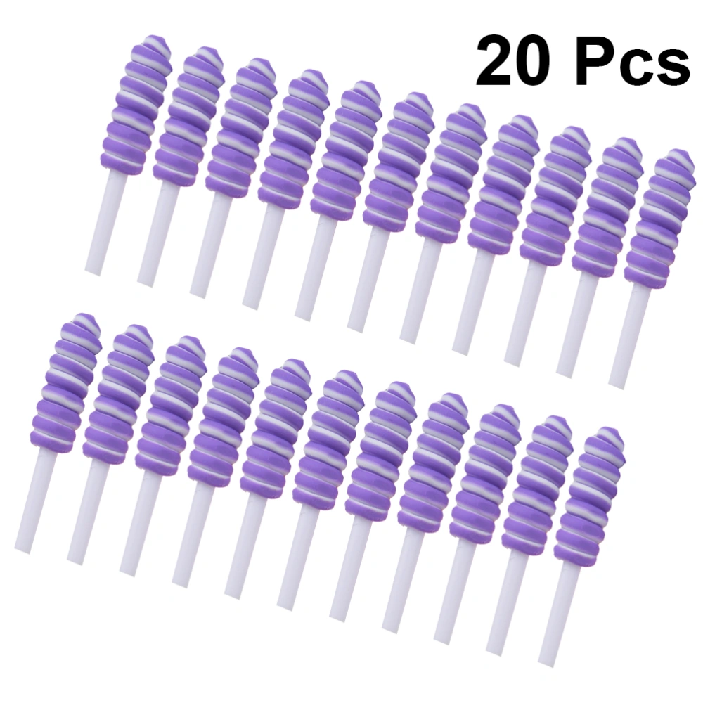 20pcs Roll Lollipop Craft Phone Shell Accessories Pencil Case Decoration Creative DIY Adornament for Kids Girls (Light Purple)