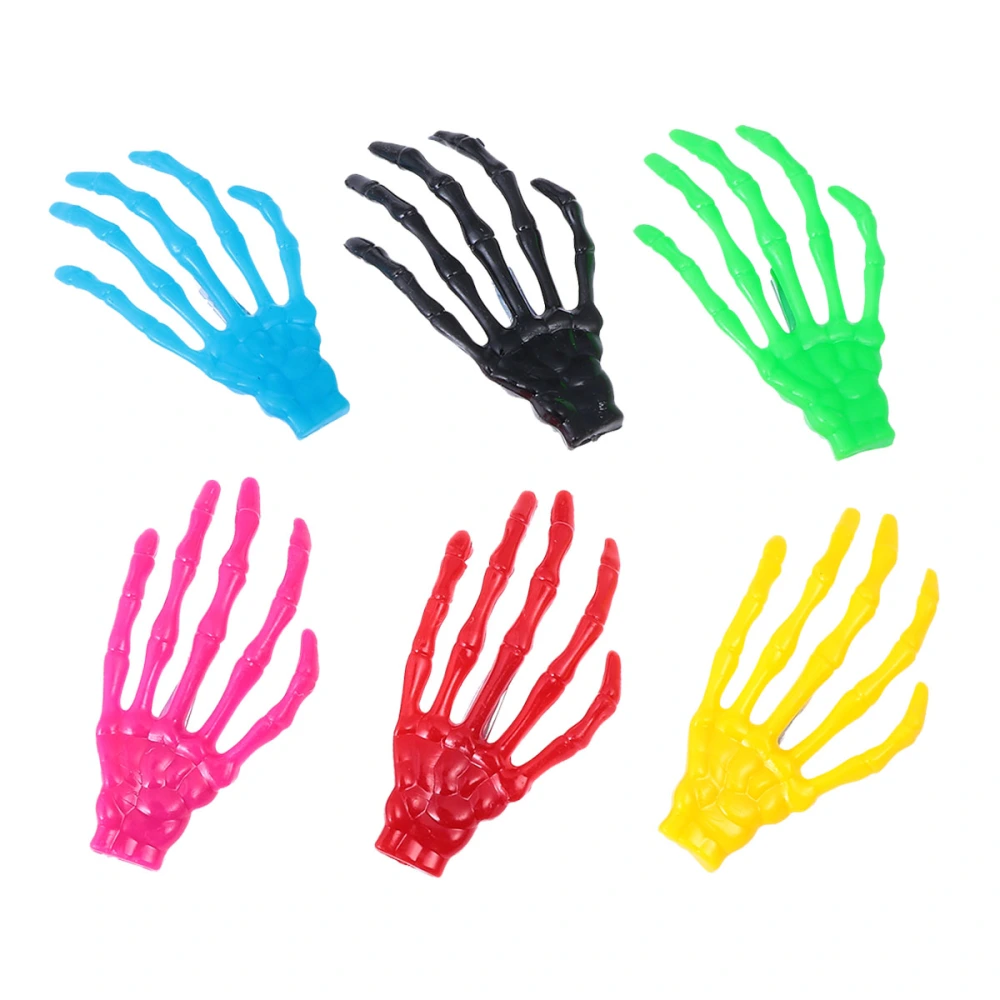 20pcs Skeleton Claw Hair Clip Party Hair Barrettes Clip Hairpin Mixed Color