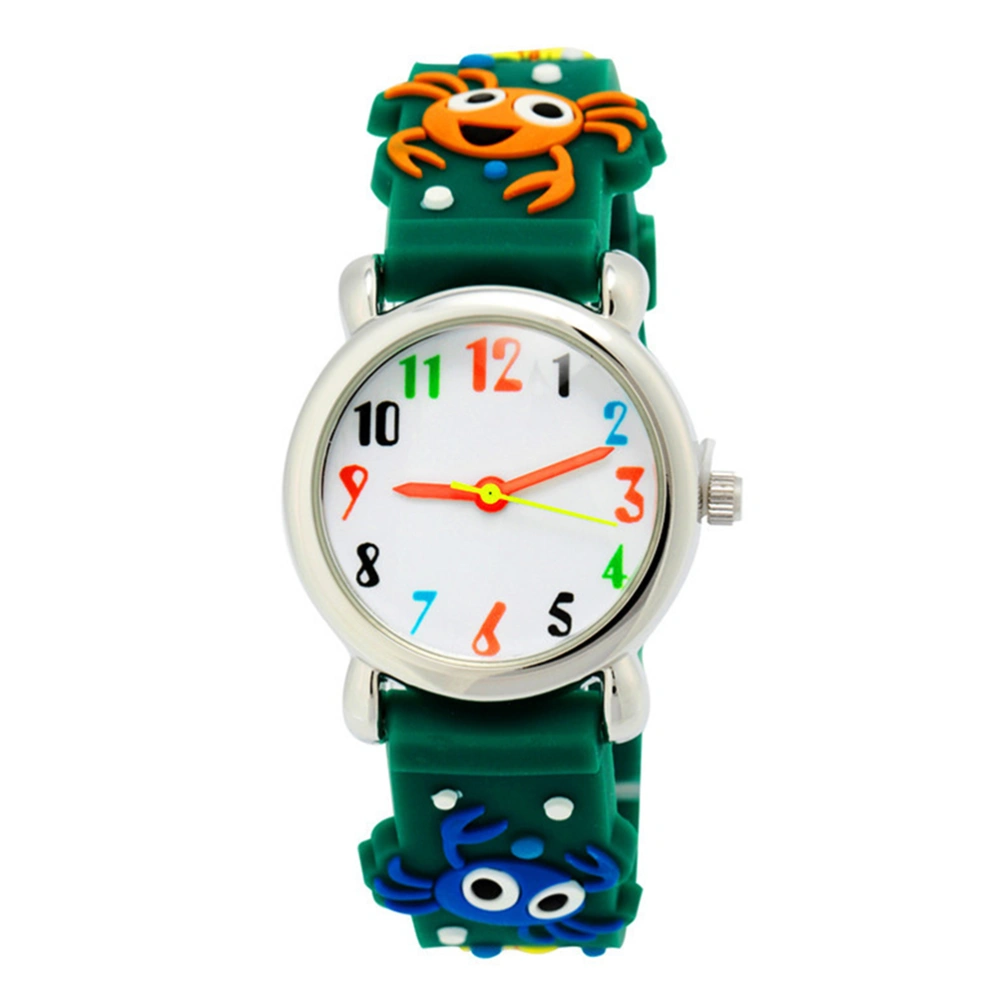 Boys Cartoon Watch Crabs Pattern Watch Kids Digital Watch Stylish Children Watch