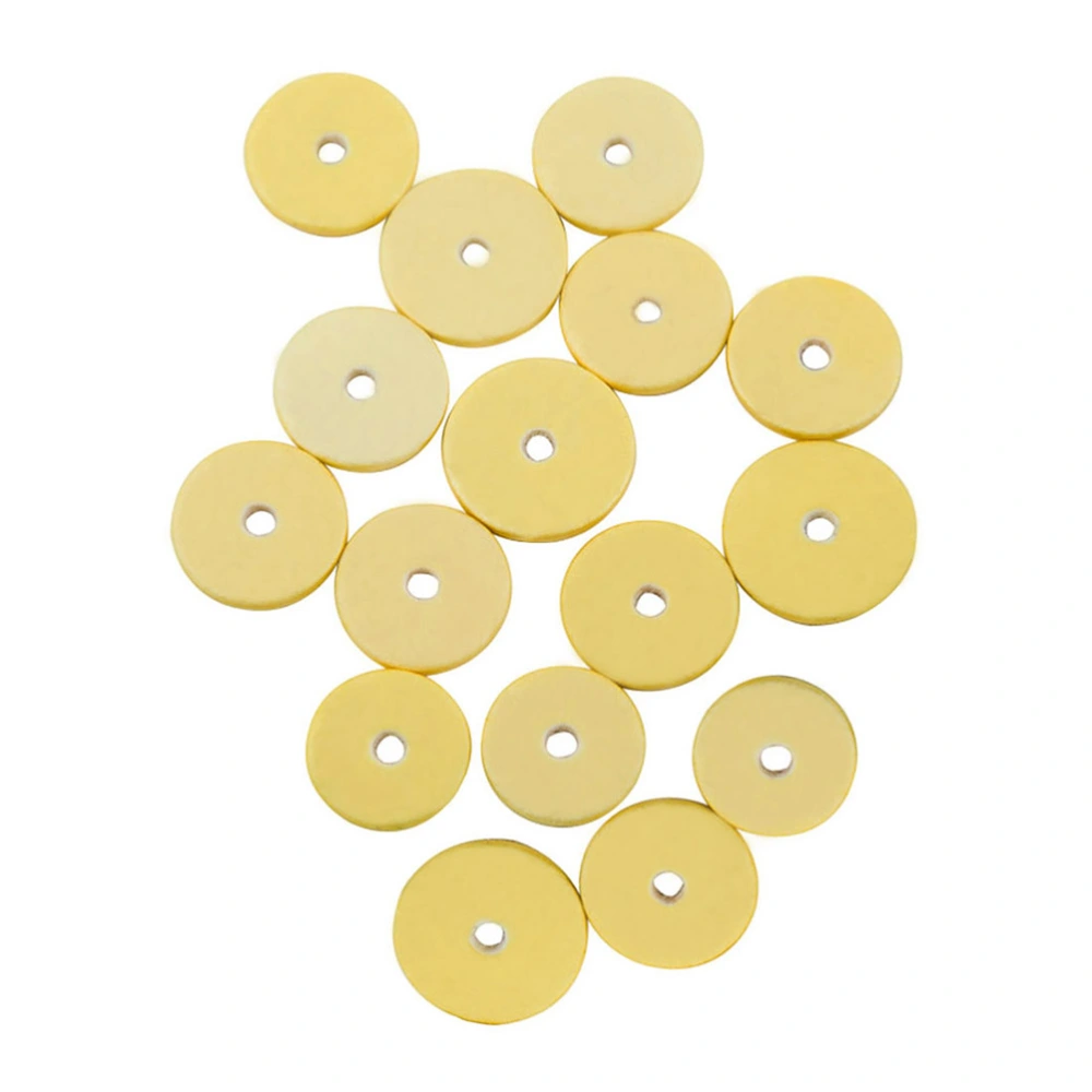 16 in 1 Replacement Elastic Wood Flute Instrument Pads (Light Yellow)