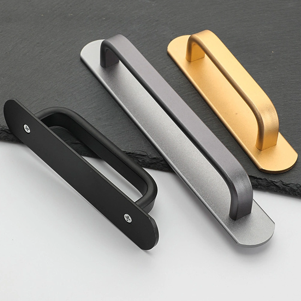 Punch Free Door Handle Sliding Door Handle Cabinet Wardrobe Closet Handle