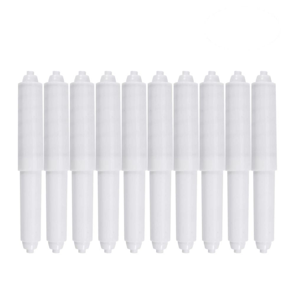 10Pcs Toilet Paper Roller Fit-All Style Plastic-Spring Loaded White Toilet Paper Roller Bathroom Paper Holder Replacement