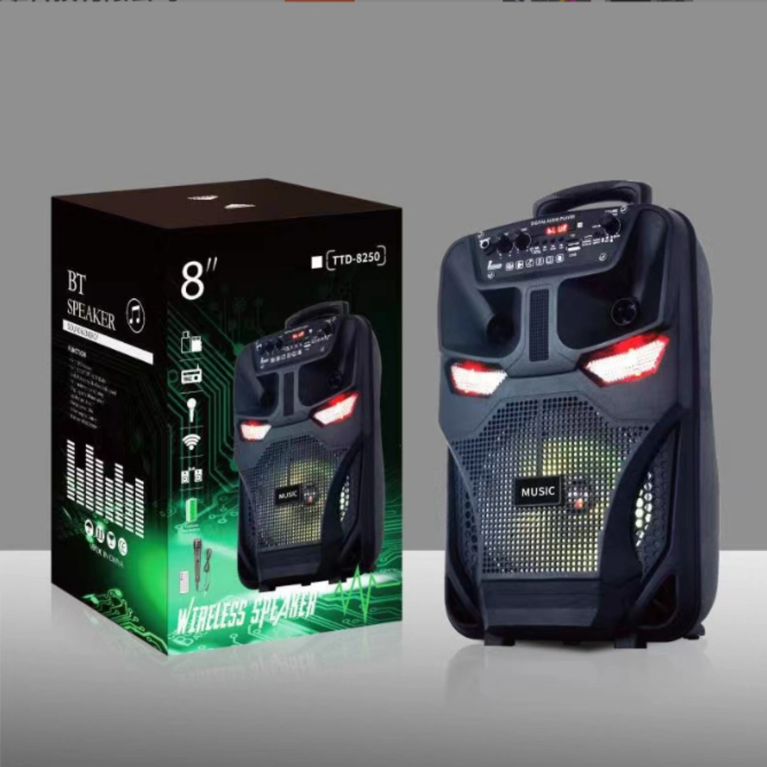 Cordless Speaker Portable Wireless Speaker with Lights Outdoor Speaker Beach Party