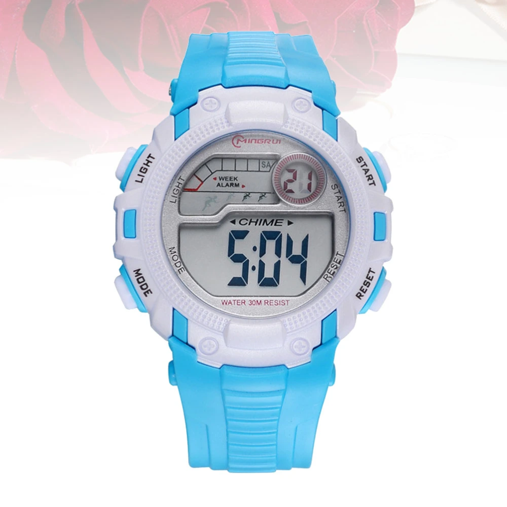 Children Watches Cool Electronic Watch Waterproof Sports Watch Luminous Students Watch for Kids (Blue)