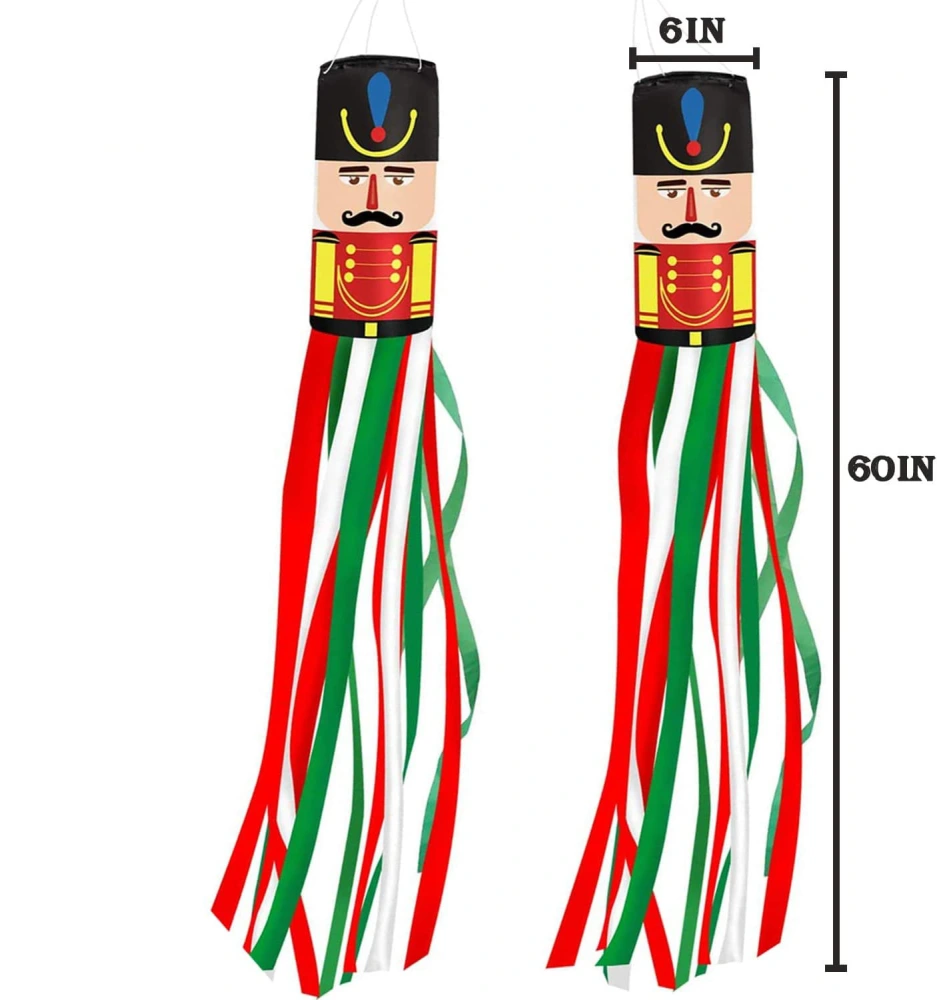 Balcony Windsock Garden Hanging Flag Christmas Garden Wind Sock Decoration for Yard Decoration