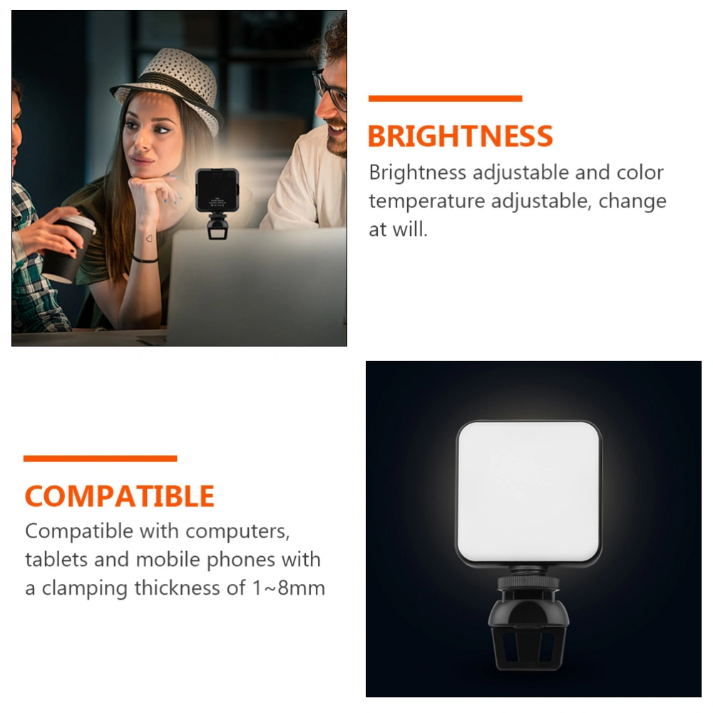 LED Fill Light with Clip 64-LED Dimming Streaming Selfie Lamp for Computer