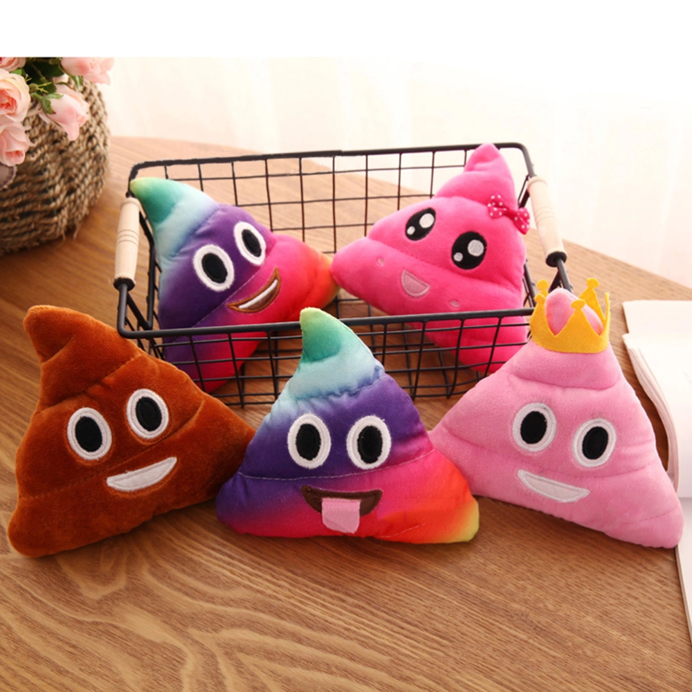 20cm Plush Poop Pillow Stuffed Cushion Toys for Kids Children Party Home Decorations (Pink Flower)