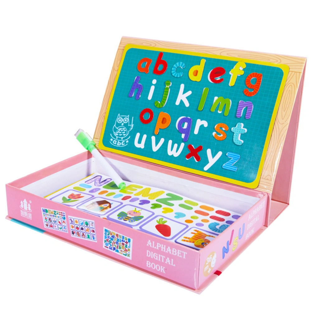 Educational Alphabet Toy Magnetic Digital Puzzles Portable Digital Letter Book Spelling Words Education AIDS for Kids Boys Girls (Alphabet Style)