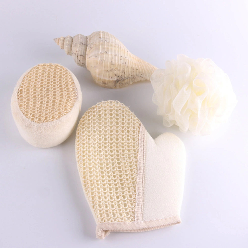 3pcs Sisal Bath Products Bath Ball Sponge Puff Gloves Shower Gloves for Women Men