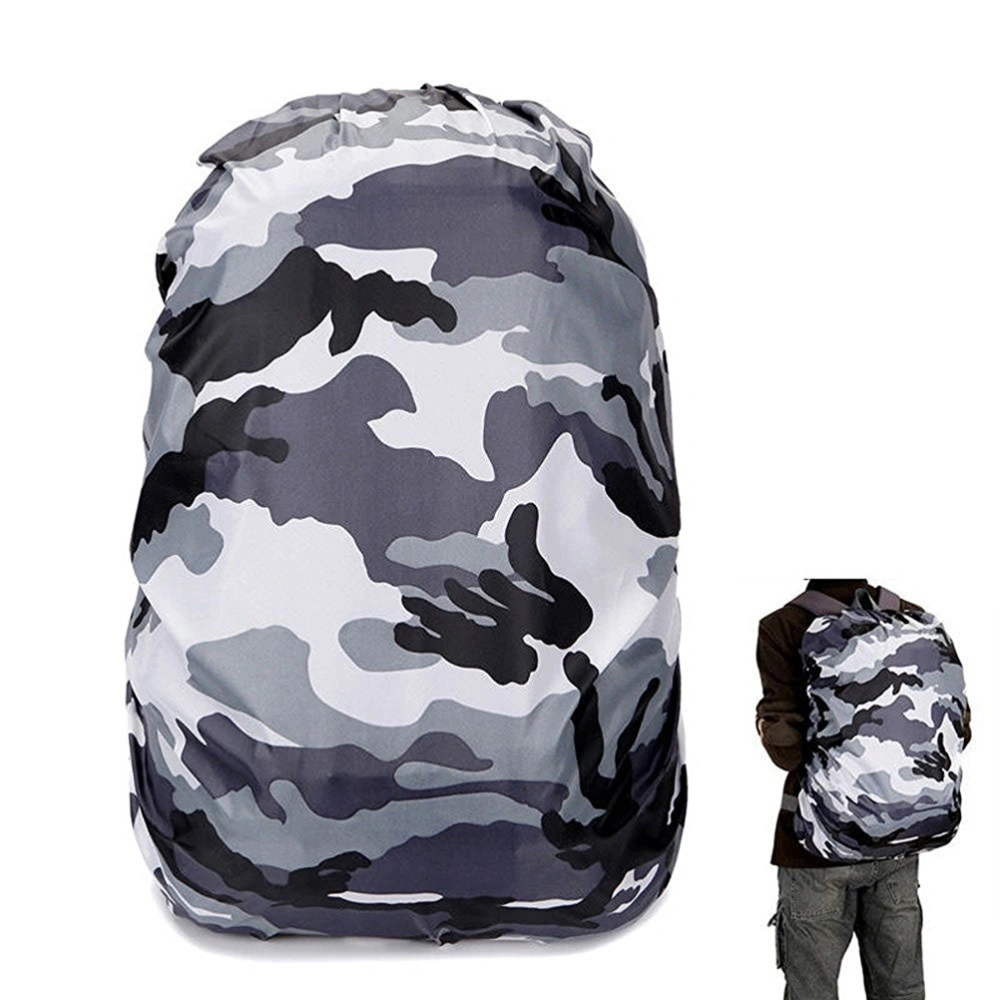 Backpack Rain Cover Protection Safety Case for Hiking / Camping / Traveling (Black White Striped)