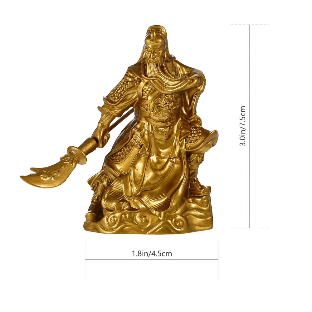 Delicate Resin Guan Yu Craft Decoration Household Table Ornament for Shop