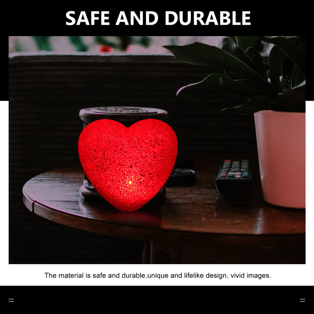 1pc Chic Decorative Desktop Heart-shaped Design LED Lamp Home Desktop Decor