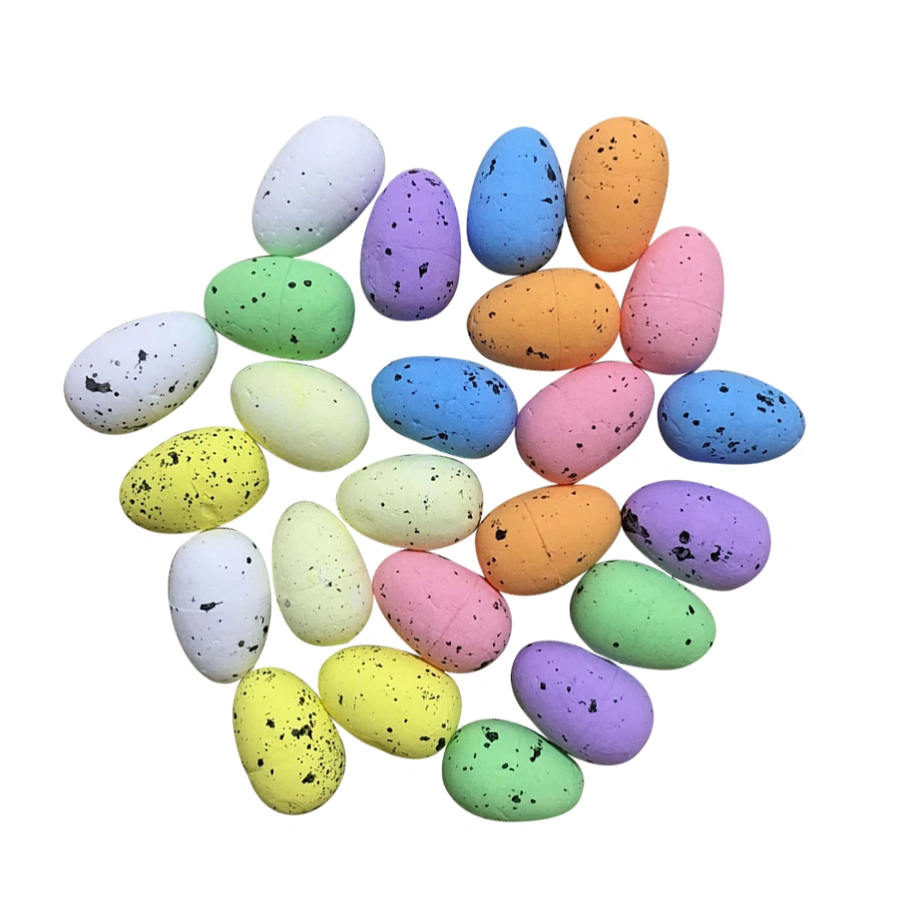 100pcs Quail Eggs Colorful Easter Artifical Bird Eggs DIY Photo Prop (3cm, Assorted Color)