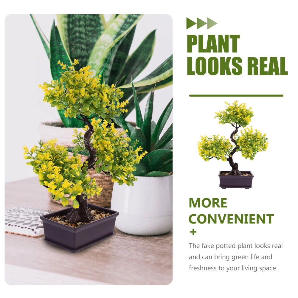 Artificial Potted Plants Desktop Faux Potted Plants Bonsai Ornament for Home