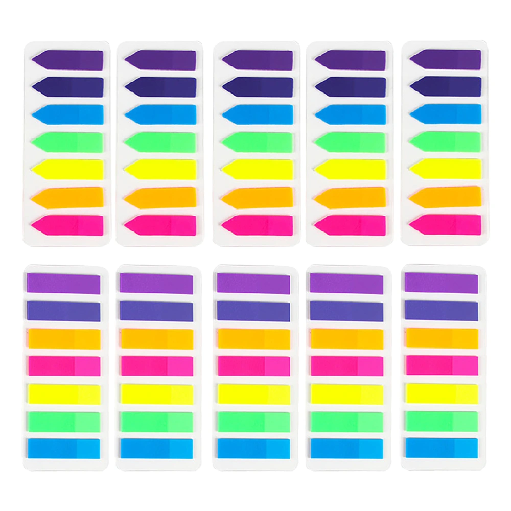 10pcs Tabs Index Stickers Translucent Page Index Stickers Arrow Flat Index Tabs