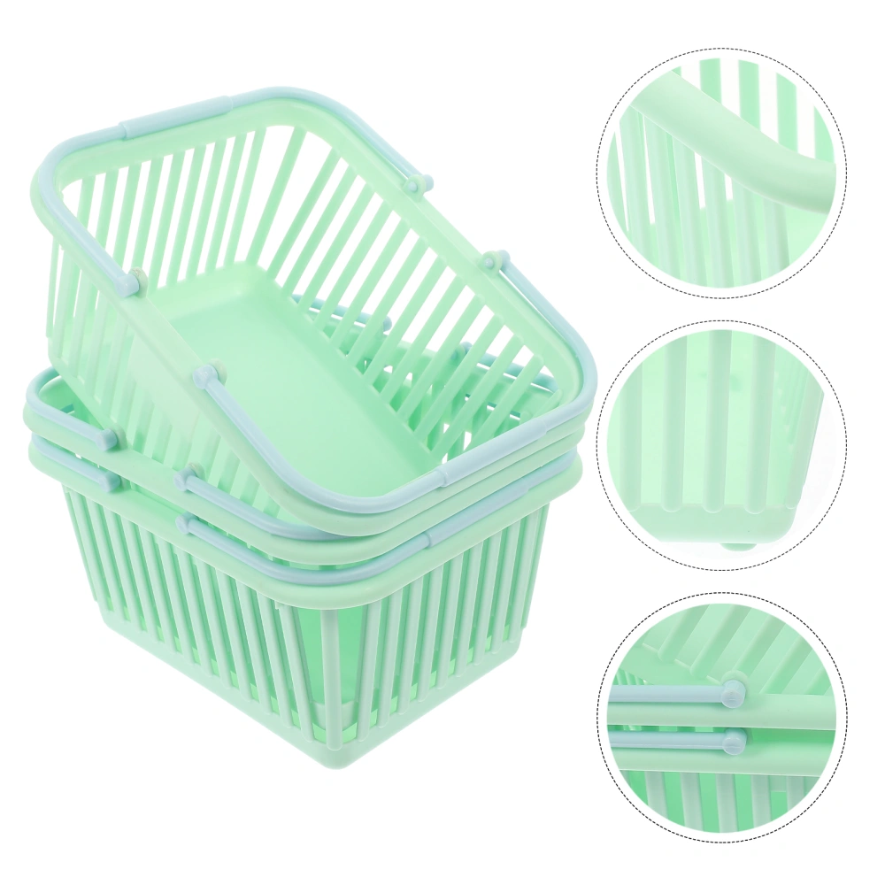 3 Pcs Bathroom Drainage Toiletry Organizers Plastic Storage Organizer Baskets With Handles