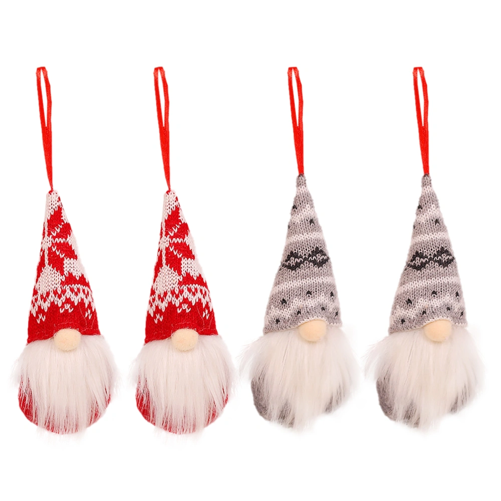 4pcs Hanging Gnome Doll Christmas Hanging Decor Lovely Christmas Pendant