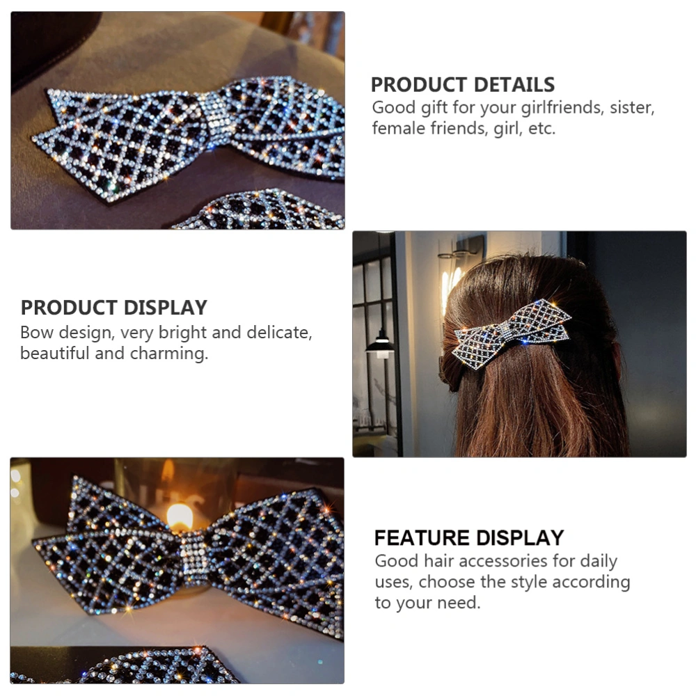 2pcs Fashion Hair Accessories Bow Headdress Bow Barrette Hair Clips for Female