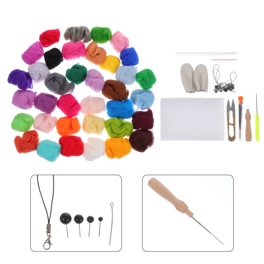 1 Box DIY Needle Felting Kit DIY Crafts Felting Supplies Felting Embroidery Accessories