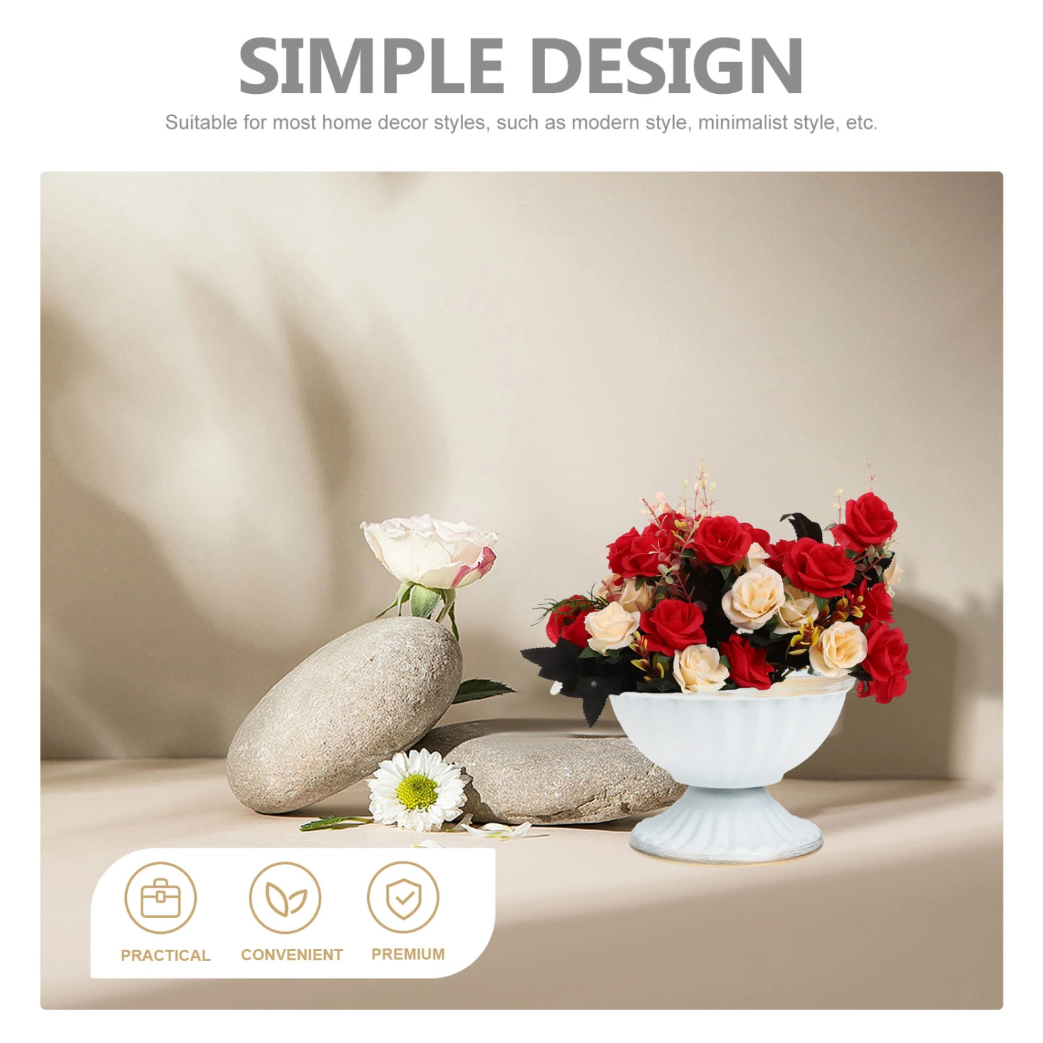 Flower Vase Floral Arrangement Container Fresh Dried Flower Storage Pot