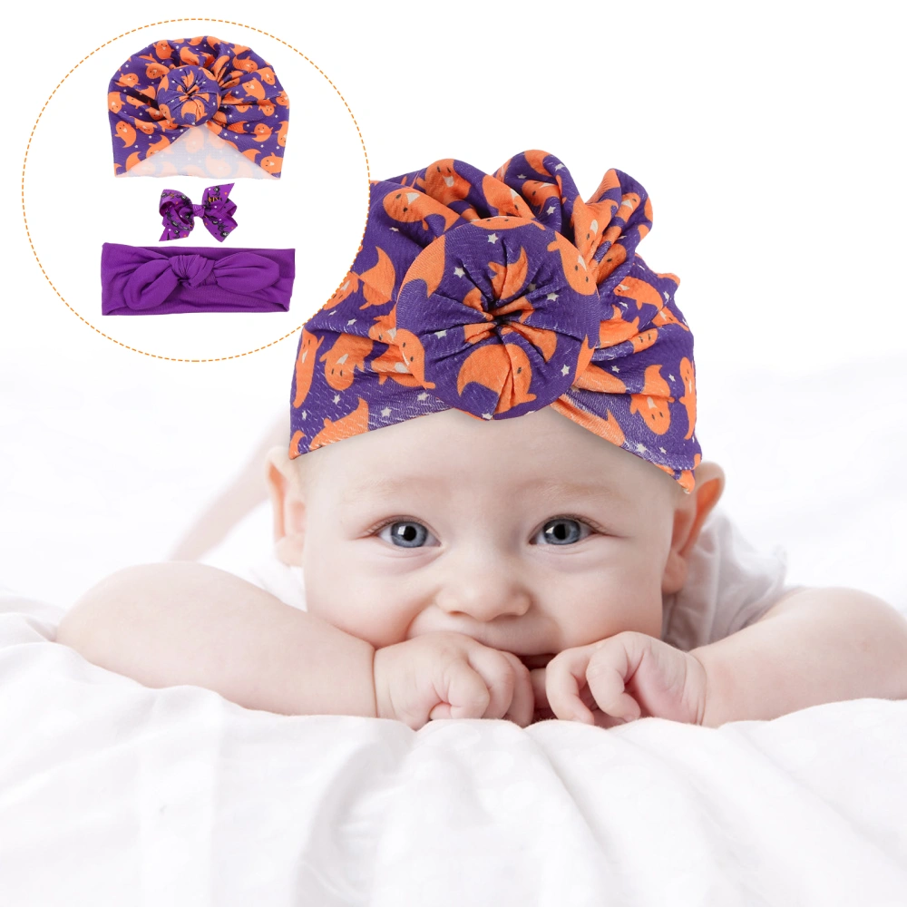 1 Set Lovely Bow-knot Hairpin Premium Children Headband Children Stretch Hat