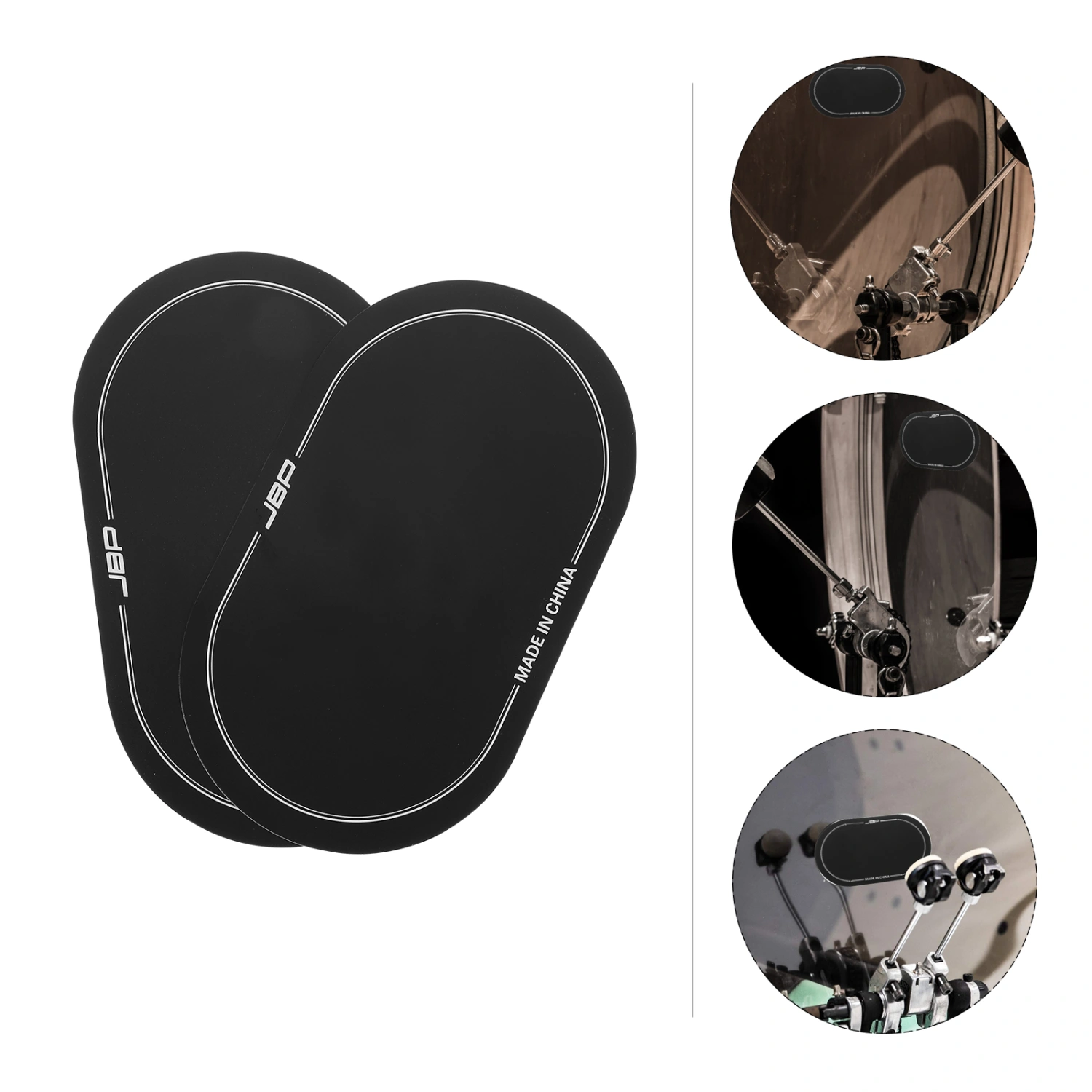 2Pcs Drum Skin Sticker Protective Strengthen Sticker Double Step Patches