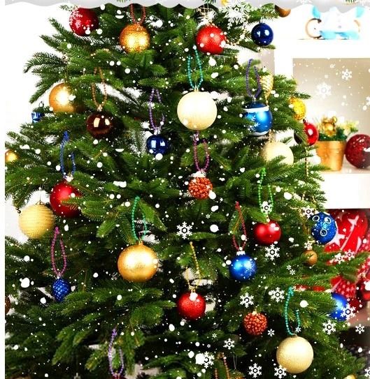 100Pcs Christmas Tree Pendant Chains Ball Bead Chains Tag Hanging Chains Tag Chain Ball Chains