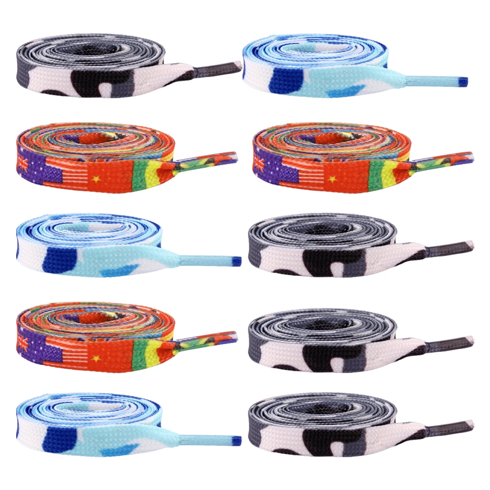 20Pcs Children Elastic Sneakers Laces Colorful Shoelaces Fashionable Shoe Ties