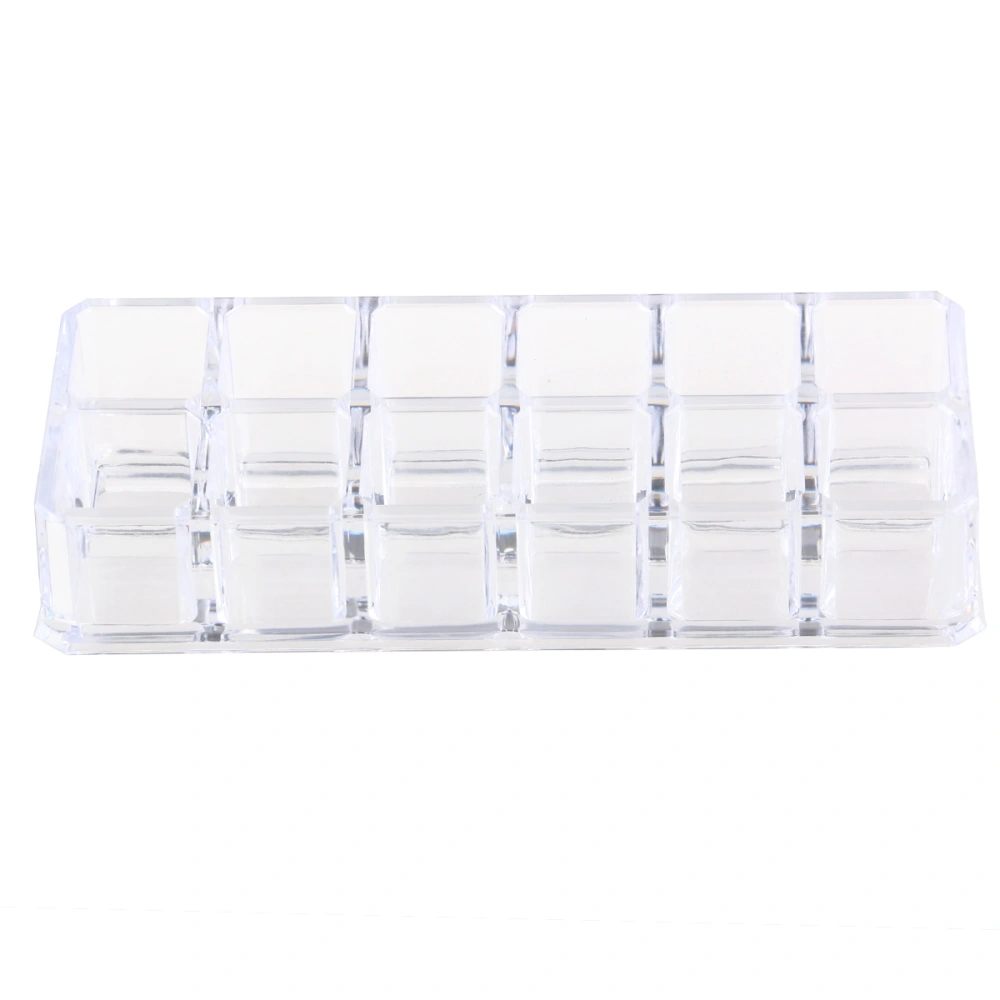 12-Slot Clear Acrylic Makeup Lipstick Display Stand Storage Rack Holder Cosmetic Organizer