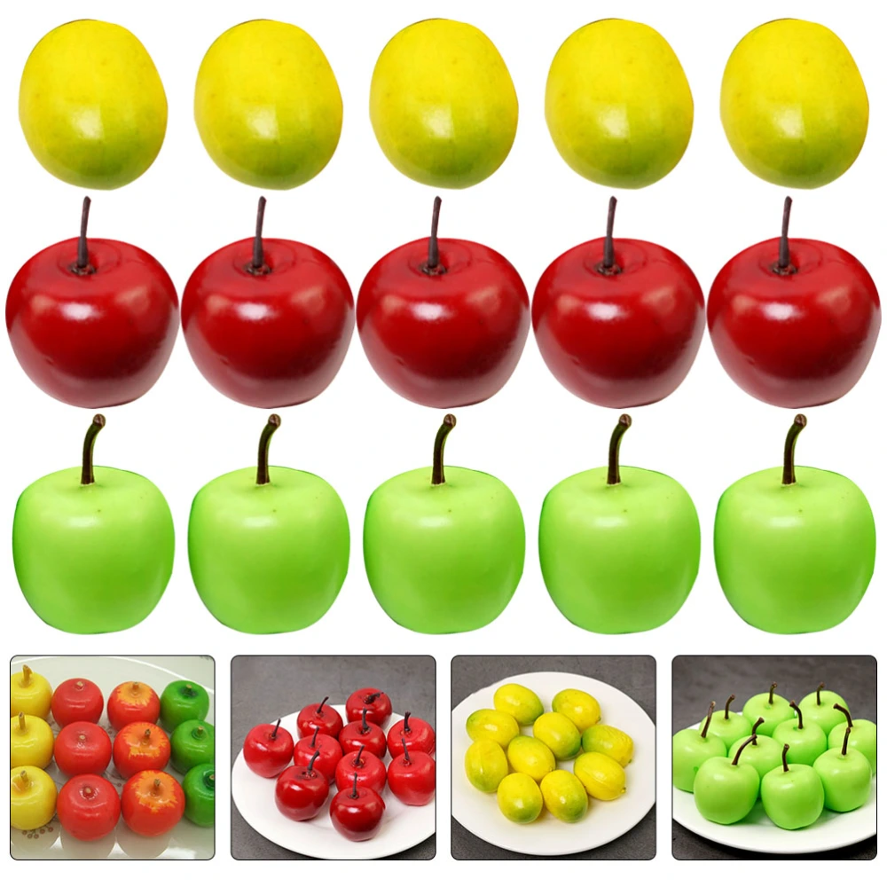 90pcs Mini Fake Apples Artificial Apples Simulation Fruits Foams Apples Ornaments