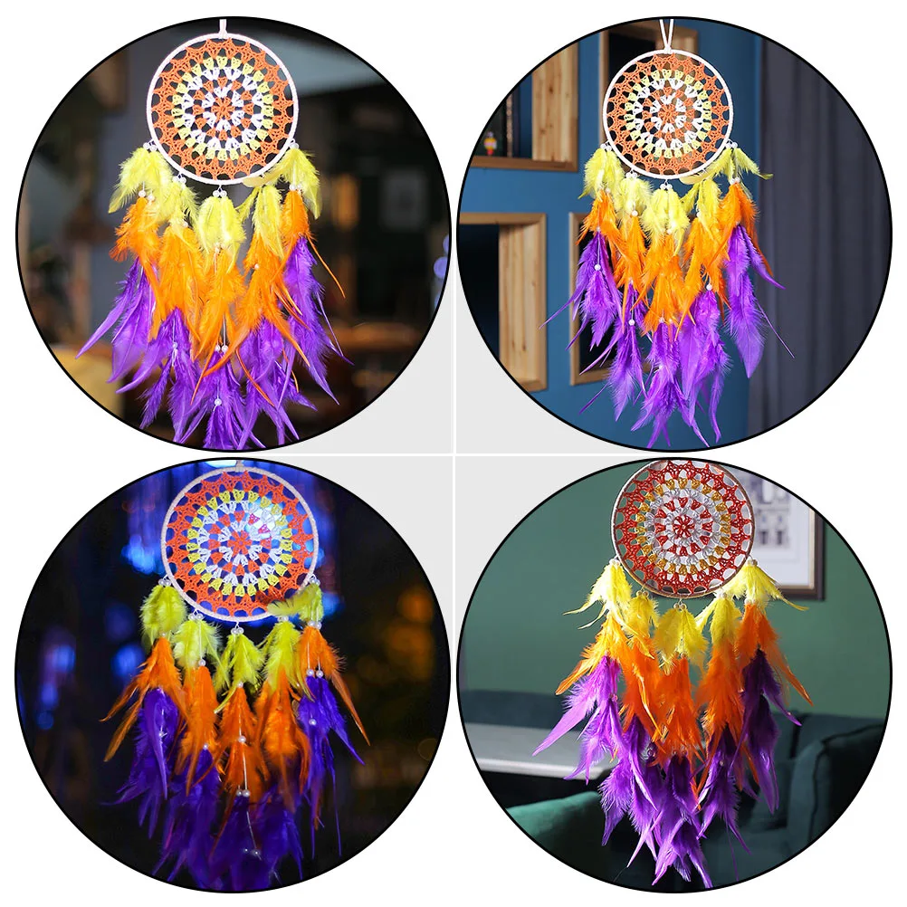 Beautiful Dream Catcher with Light Wall Hanging Decoration Exquisite Pendant