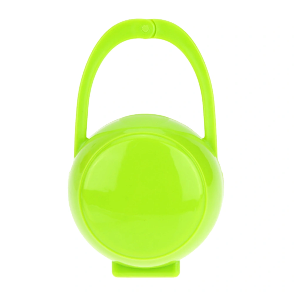 Portable Baby Pacifier Shield Finger Playing Box Holder Case Storage for Boys Girls Travel (Green)