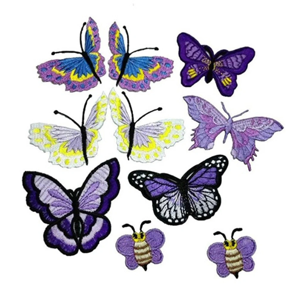 1 Set Butterflies Iron On Patches Lovely Embroidered Patches for Clothes Sewing