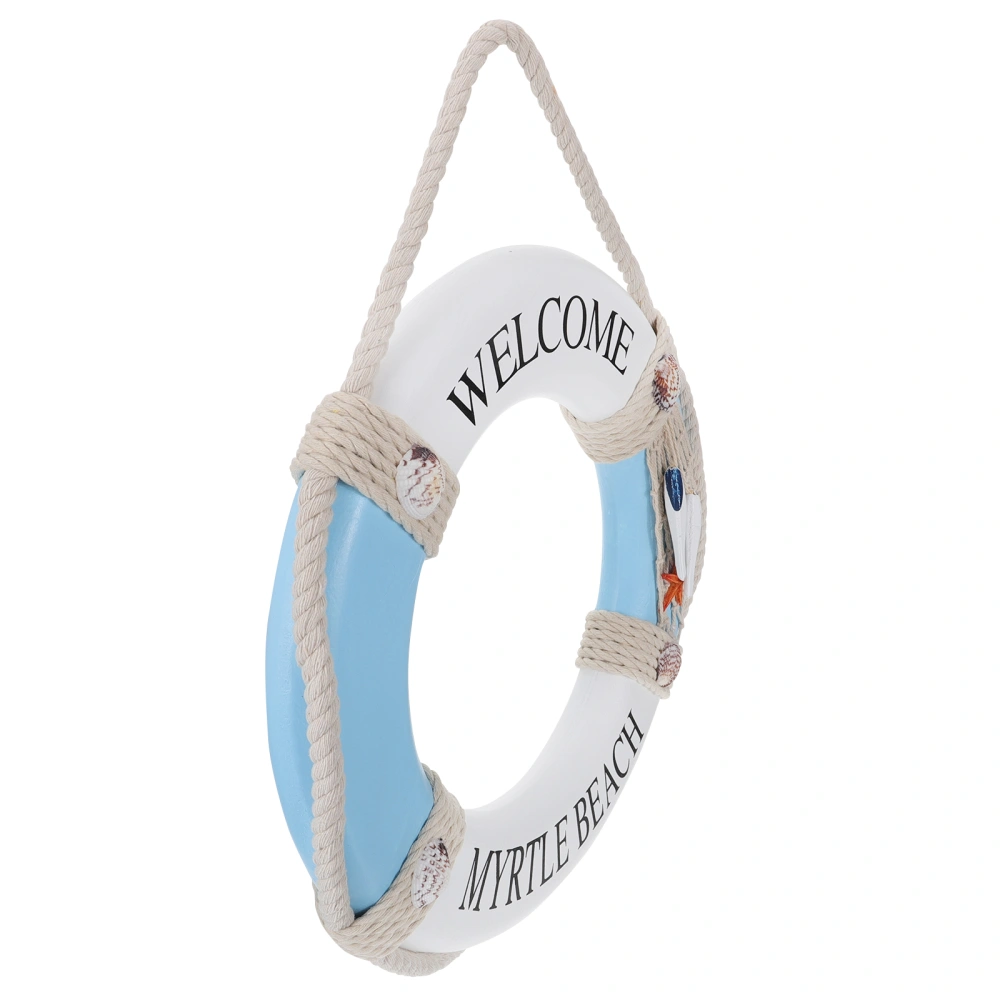 Decorative Wooden Life Buoy Wall Hanging Ornament Life Ring Wall Decoration