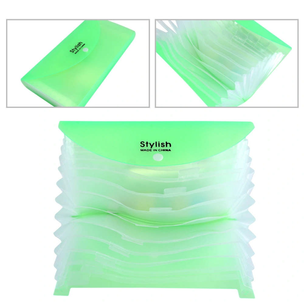 2pcs Ticket Holder Portable Plastic Accordion File Folder Document Organizer