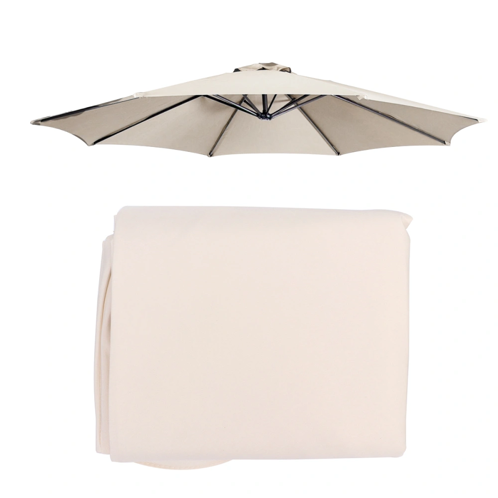 1pc Beach Umbrella Canopy UV Protection Umbrella Canopy Outdoor Umbrella Canopy without Umbrella Stand (Beige)